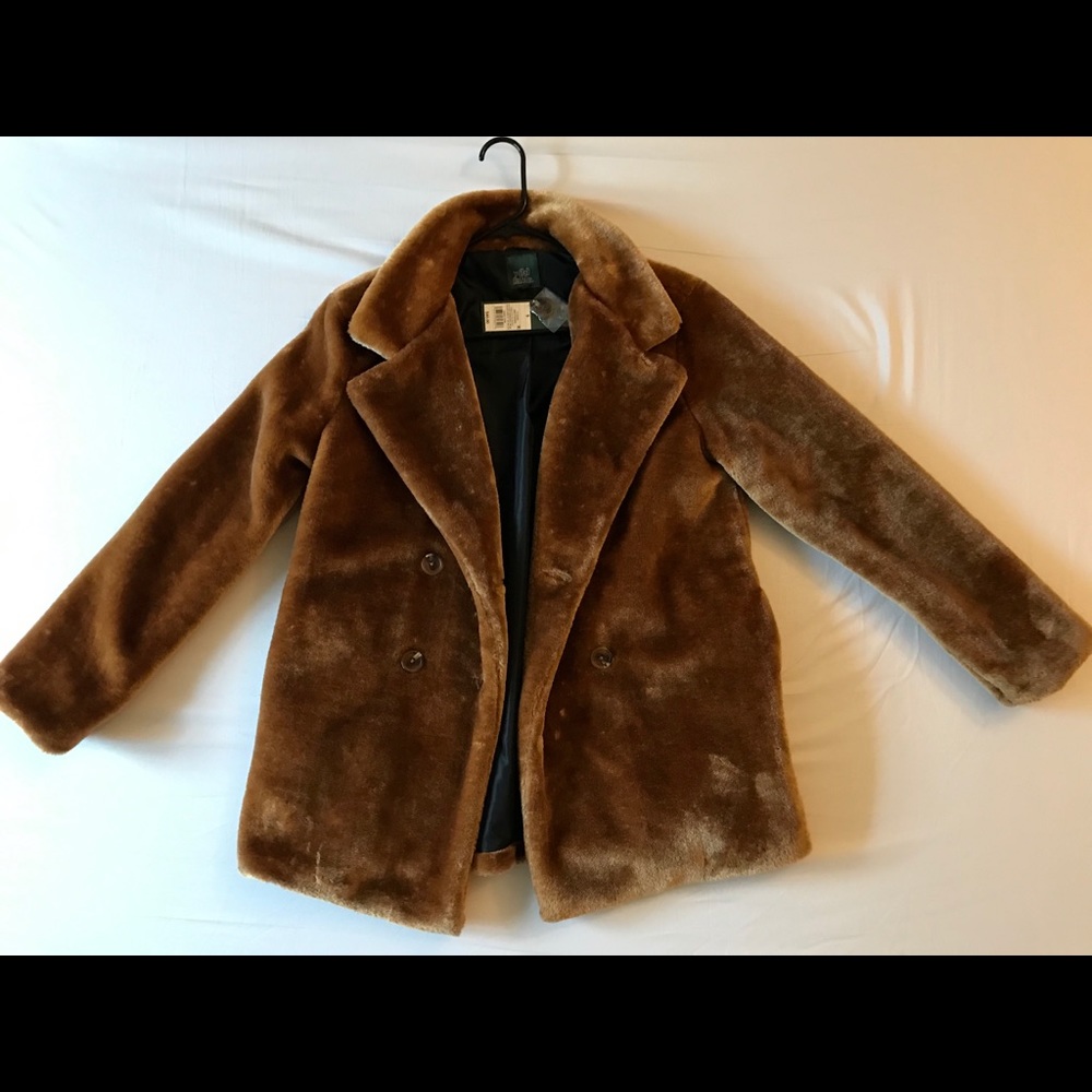 [NWT] Wild Fable Brown Faux Fur Jacket